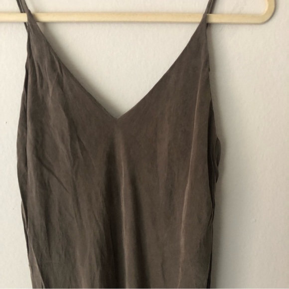 OZMA Anaise Maxi Slip Dress Cupro in Tobacco Size Large - Picture 6 of 15